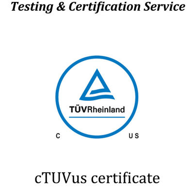 SUD cTUVus-certificering Rheinland cTUVus-certificering Noord-Amerikaanse veiligheidscertificering (Verenigde Staten en Canada)