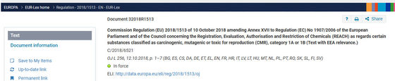 Post 72 van Verordening (EU) 2018/1513 van de Commissie tot wijziging van bijlage XVII bij Verordening (EG) nr. 1907/2006